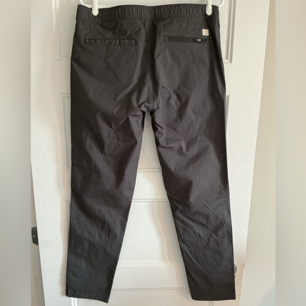 Vuori Women's Straight Leg Pants in Black with Cream Drawstring - Picture 6 of 6